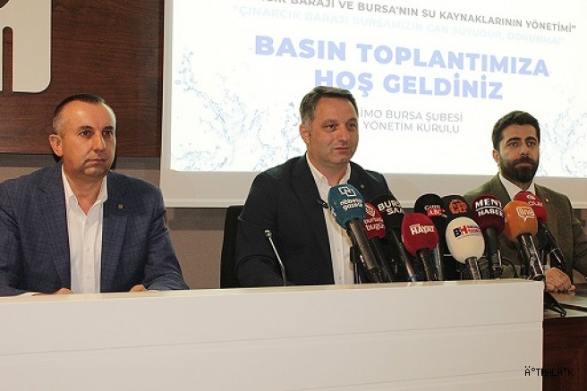 İMO Bursa Şube,  “Çınarcık Barajı Bursamızın Can Suyudur Dokunma” Dedi