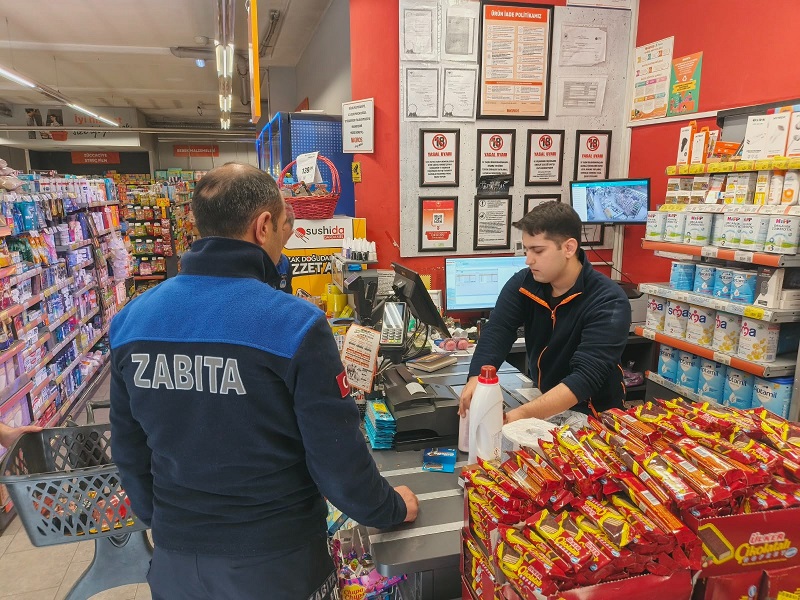 Zabıtadan Marketlere Sıkı Denetim