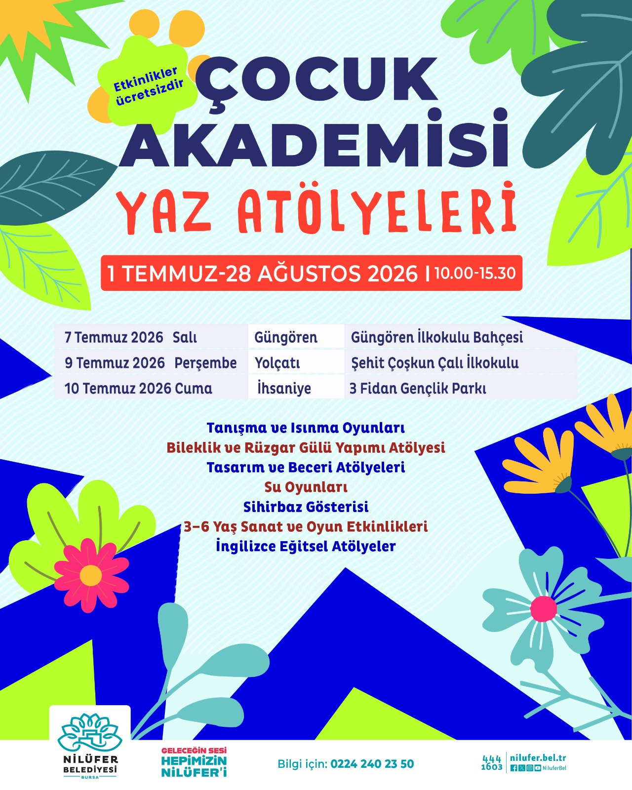 Nilüfer’de Yaz Etkinlikleri Başlıyor