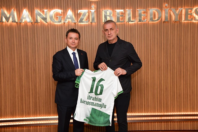 Türkiye Futbol Federasyonu (TFF) Başkanı İbrahim Hacıosmanoğlu, Başkan Aydın'ı Ziyaret Etti