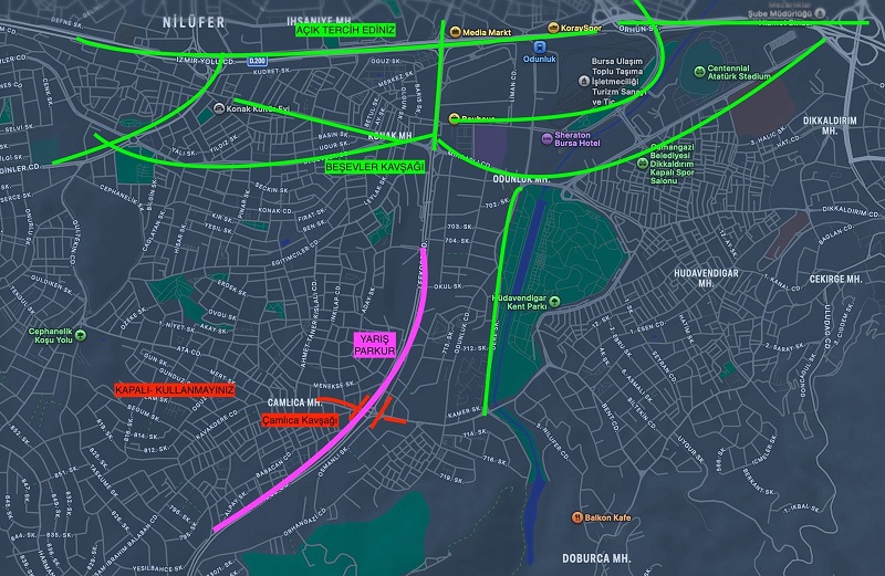 Bursa’da 4 Ekim Pazar günü trafiğe kapanacak yollar ve alternatif güzergâhlar