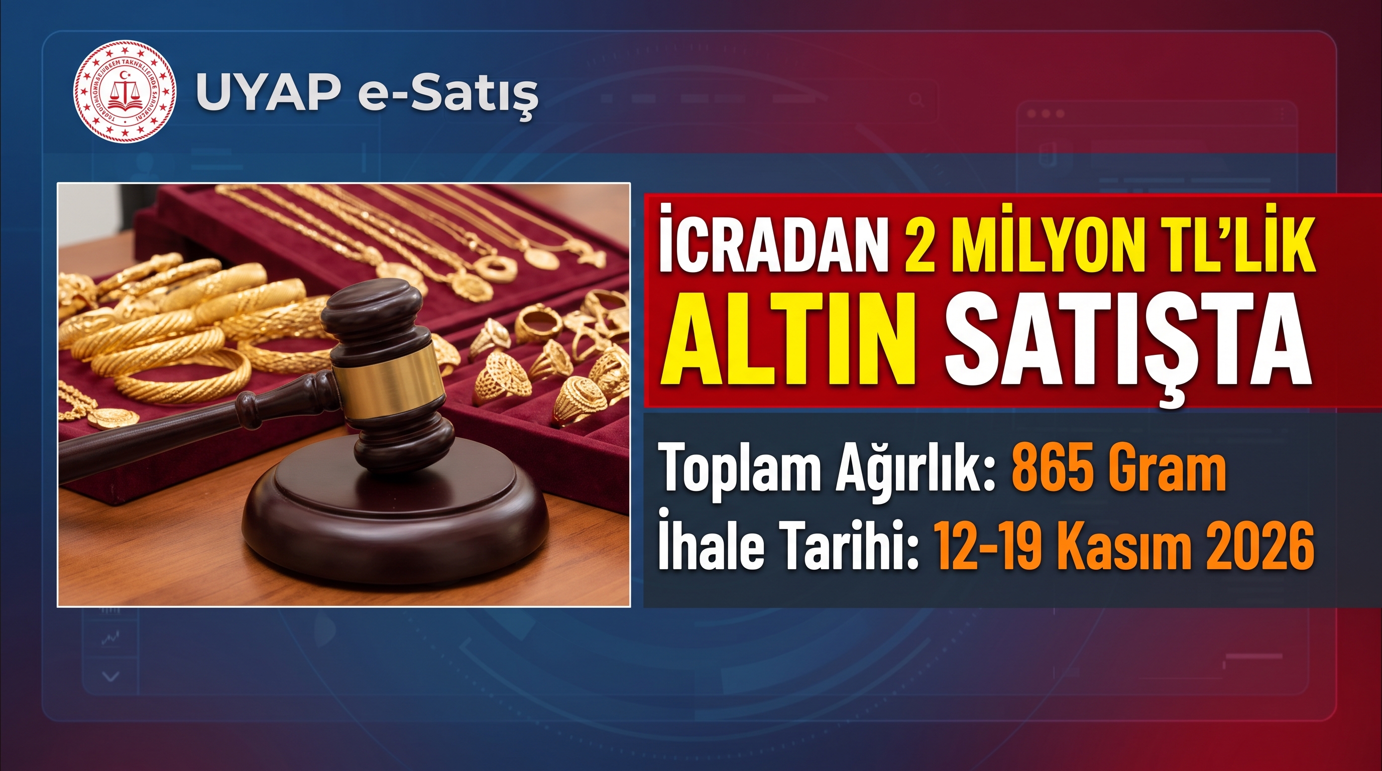 Bursa'da İcradan 2 Milyon Liralık Altın Satışı